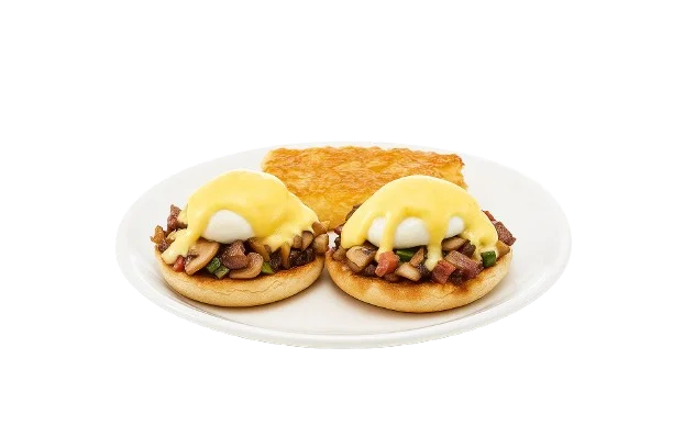 Spicy Poblano Eggs Benedict